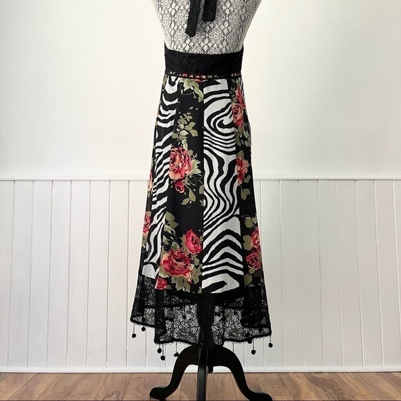 Lane Bryant Tropical Print Lace Halter Dress Size 14 - Picture 11 of 15